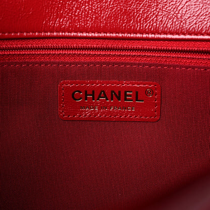Chanel Shiny Aged Calfskin Quilted Hold The Line Flap Red 6 of 10