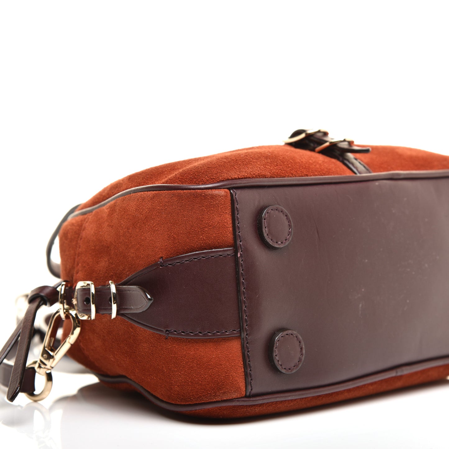 Suede Small Varenne Bowling Bag Brown