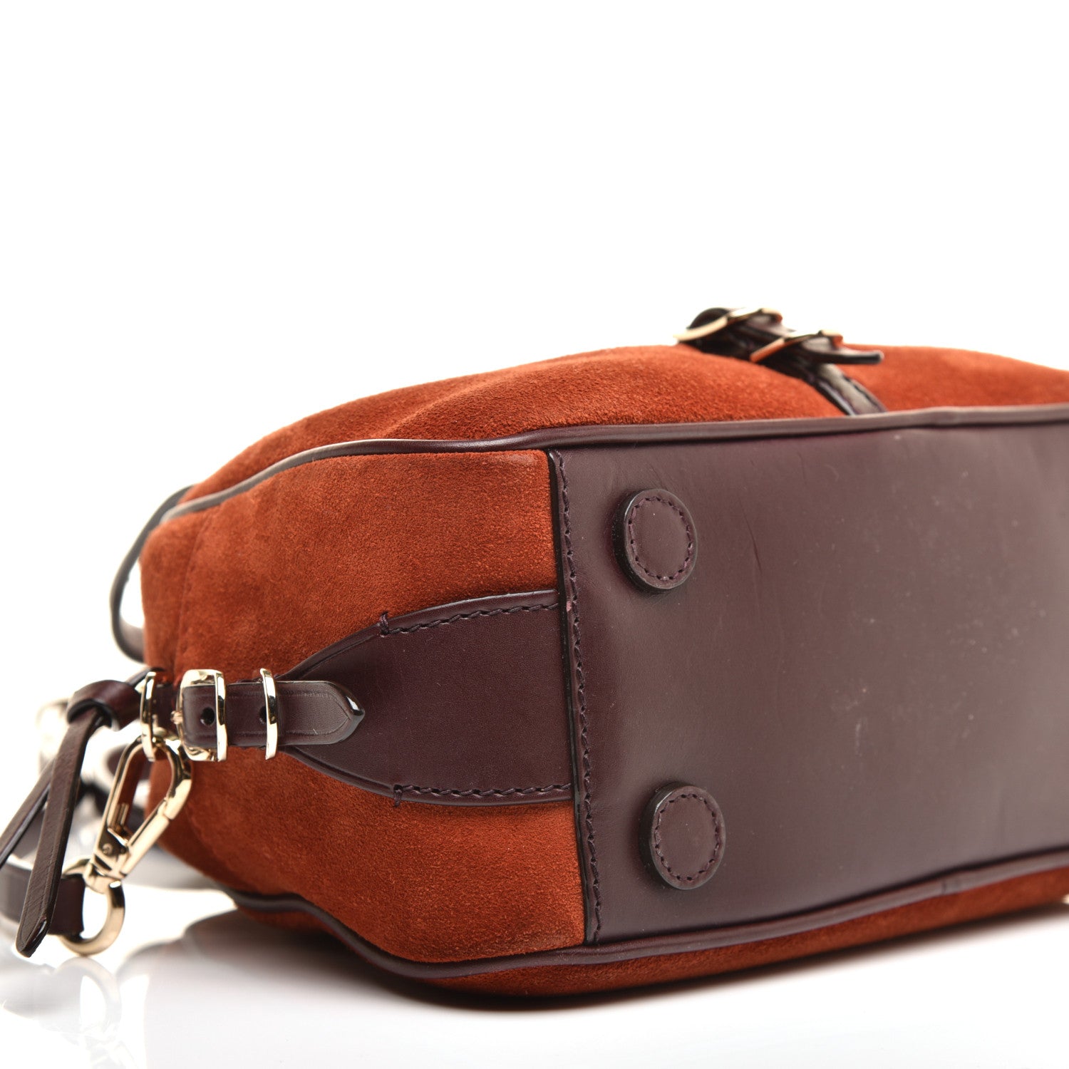 Jimmy Choo Suede Small Varenne Bowling Bag Brown 7 of 8