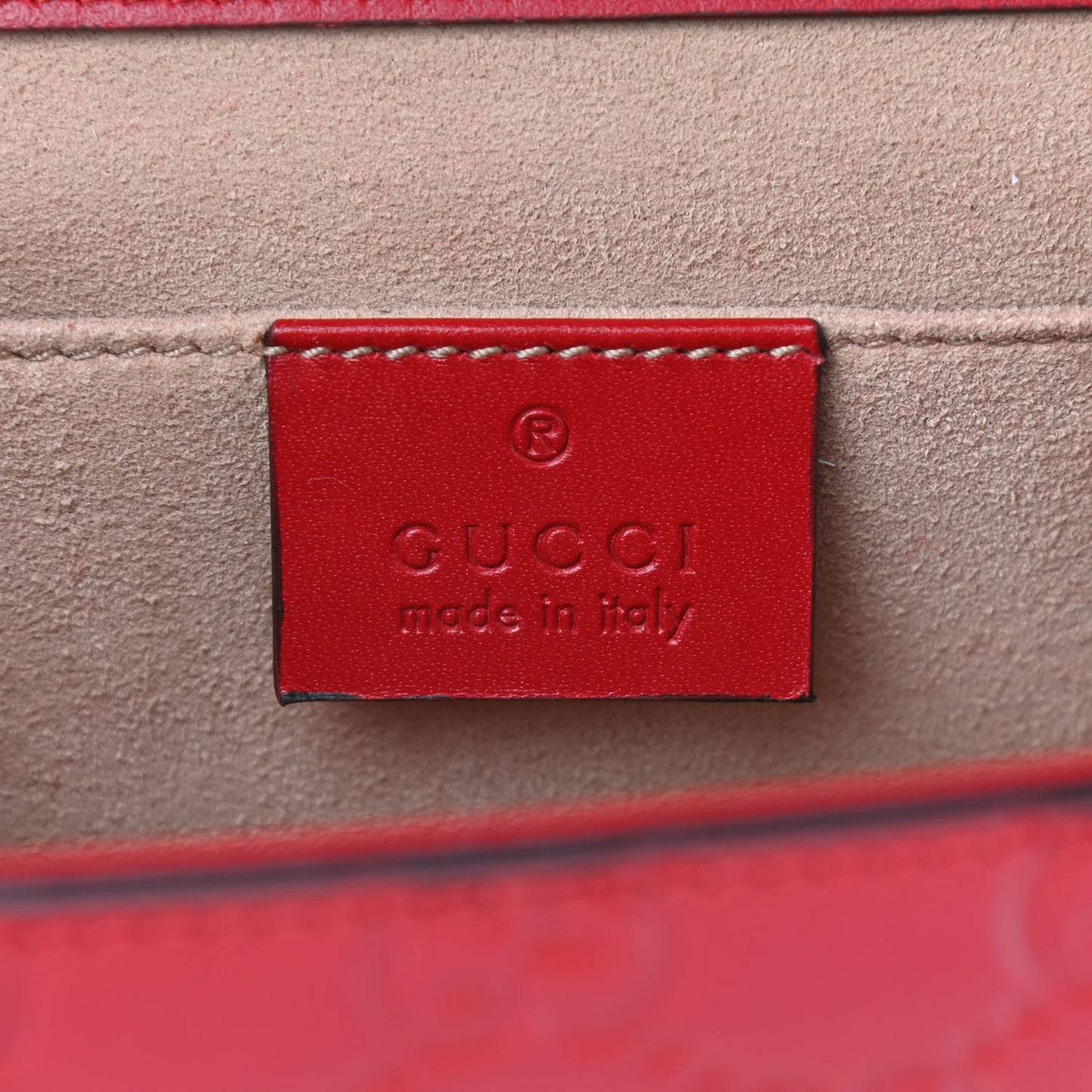 Guccissima Small Padlock Shoulder Bag Hibiscus Red