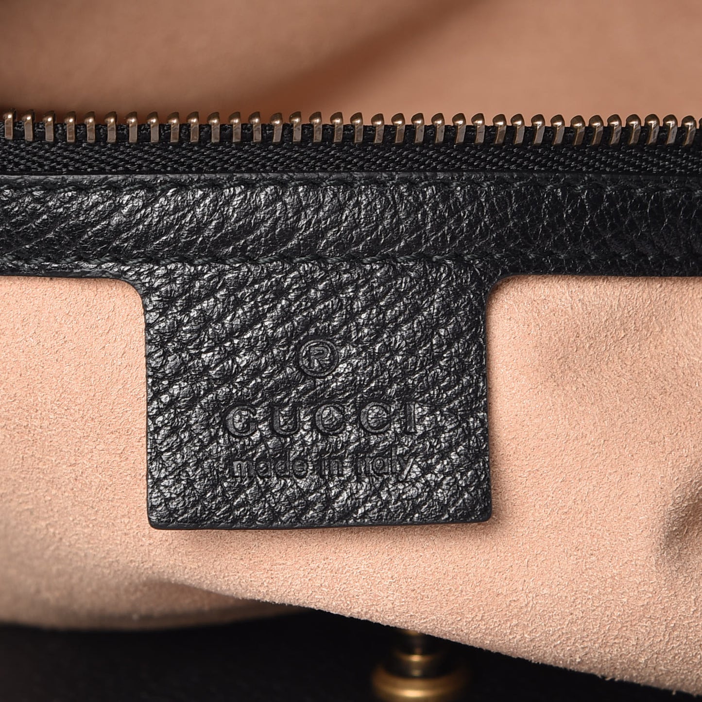 Grained Calfskin Web Crystal Butterfly Stripe Medium Totem Top Handle Bag Black