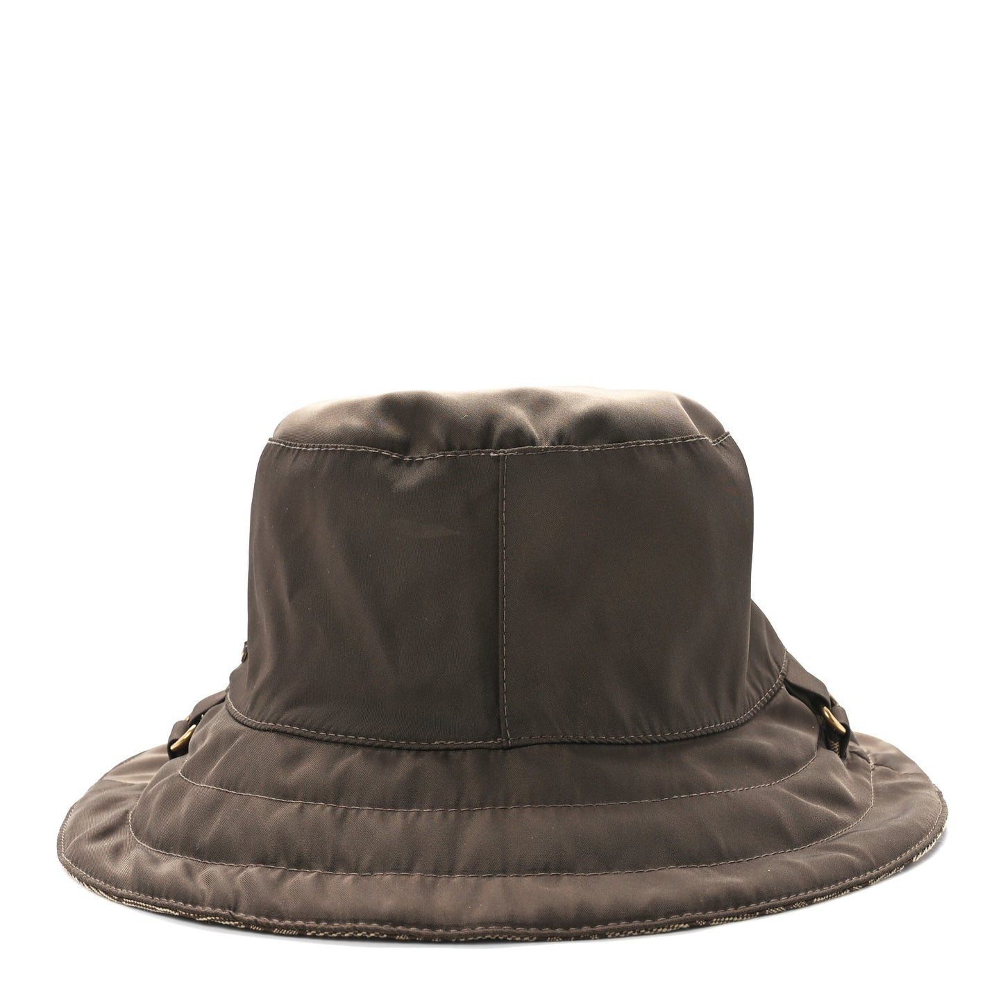 Canvas Monogram Reversible Bucket Hat Brown