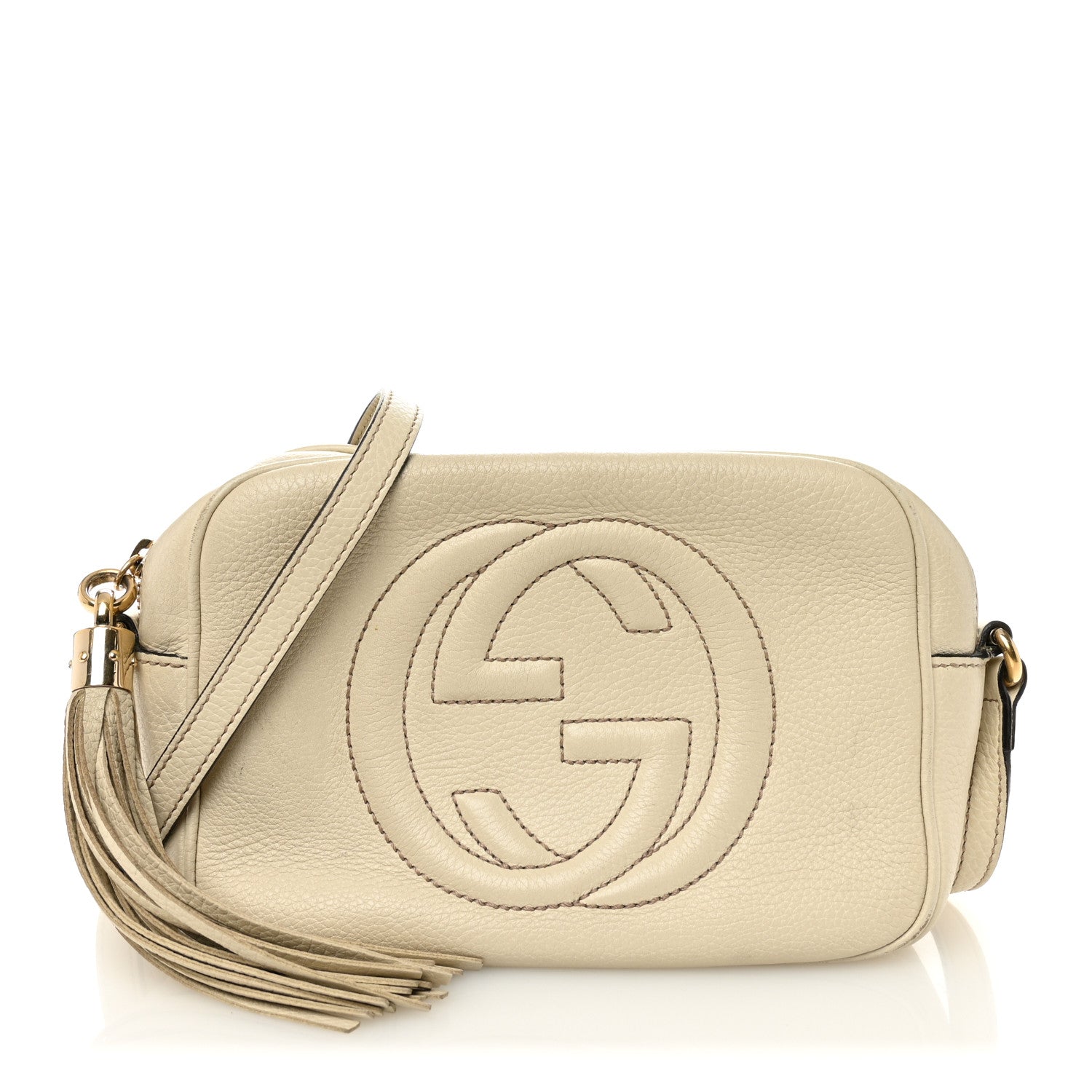 Gucci Pebbled Calfskin Small Soho Disco Bag Off White 1 of 14