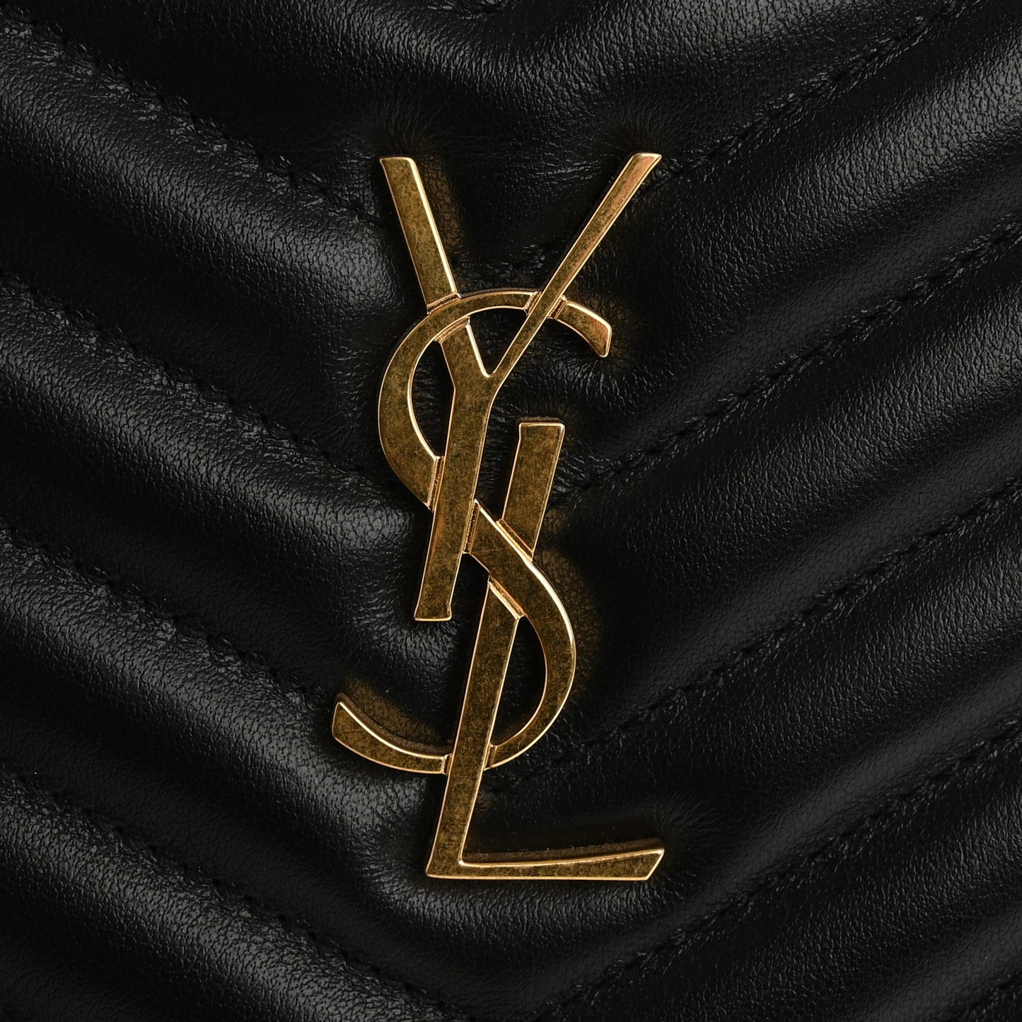 Calfskin Matelasse Chevron Monogram A5 Wristlet Black