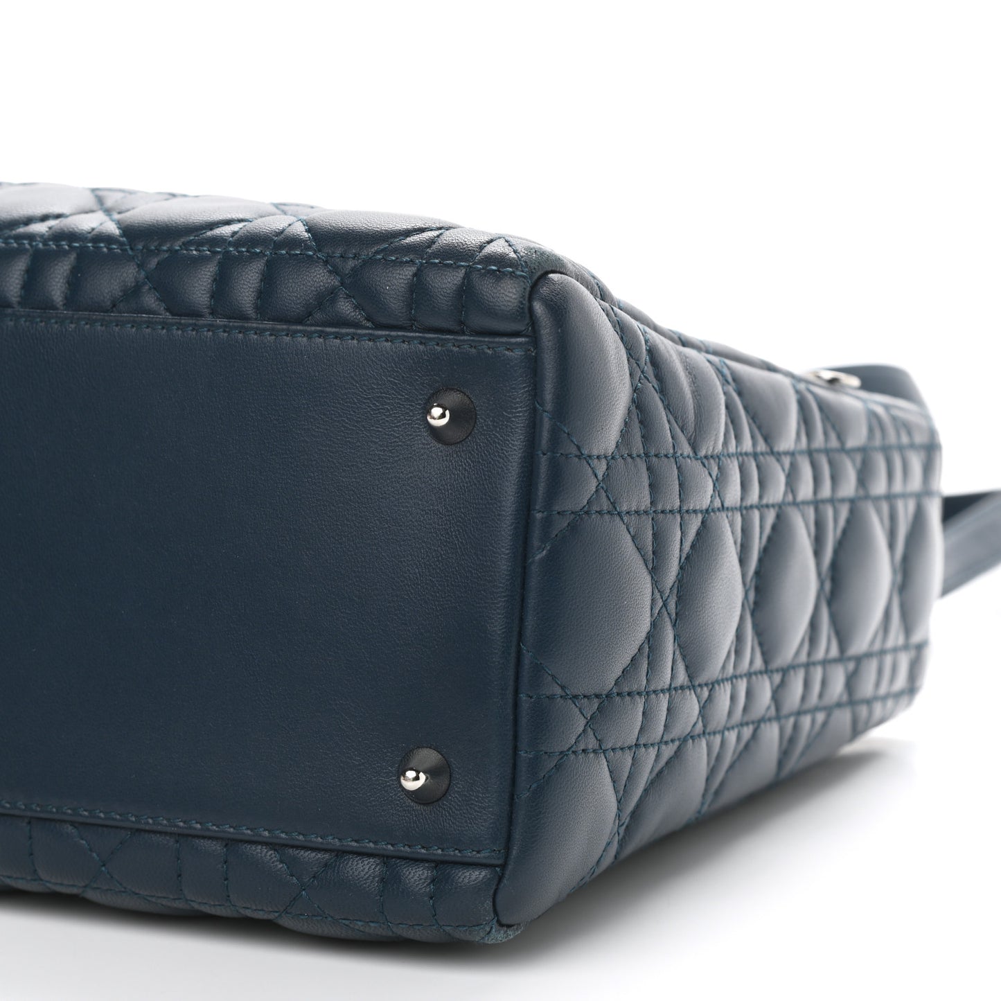 Lambskin Cannage Medium Lady Dior Blue