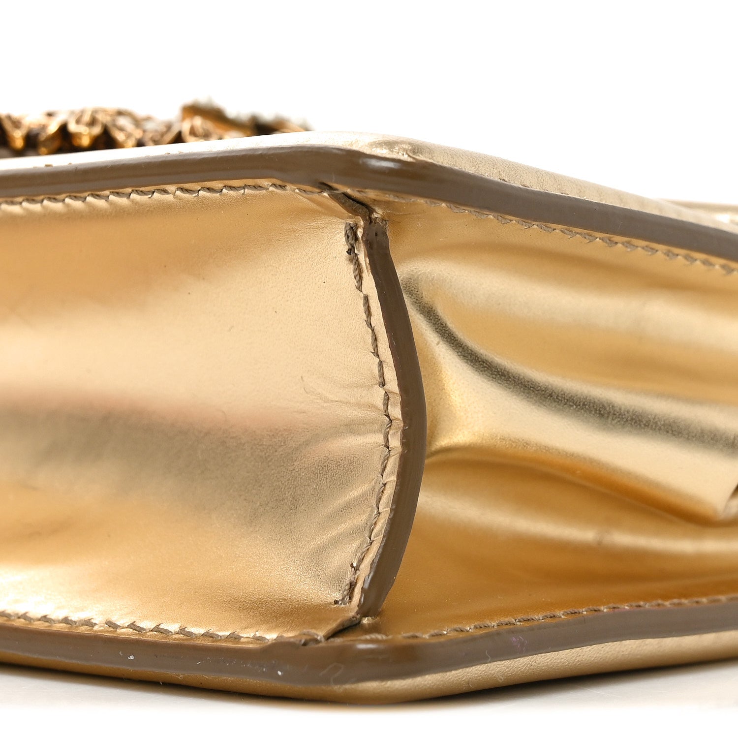 Dolce & Gabbana Metallic Nappa Small Devotion Envelope Top Handle