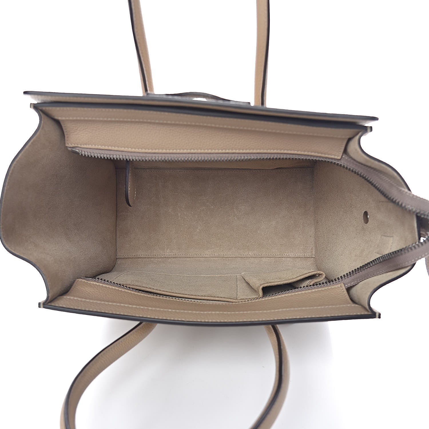Celine Drummed Calfskin Micro Luggage Dune 5 of 10