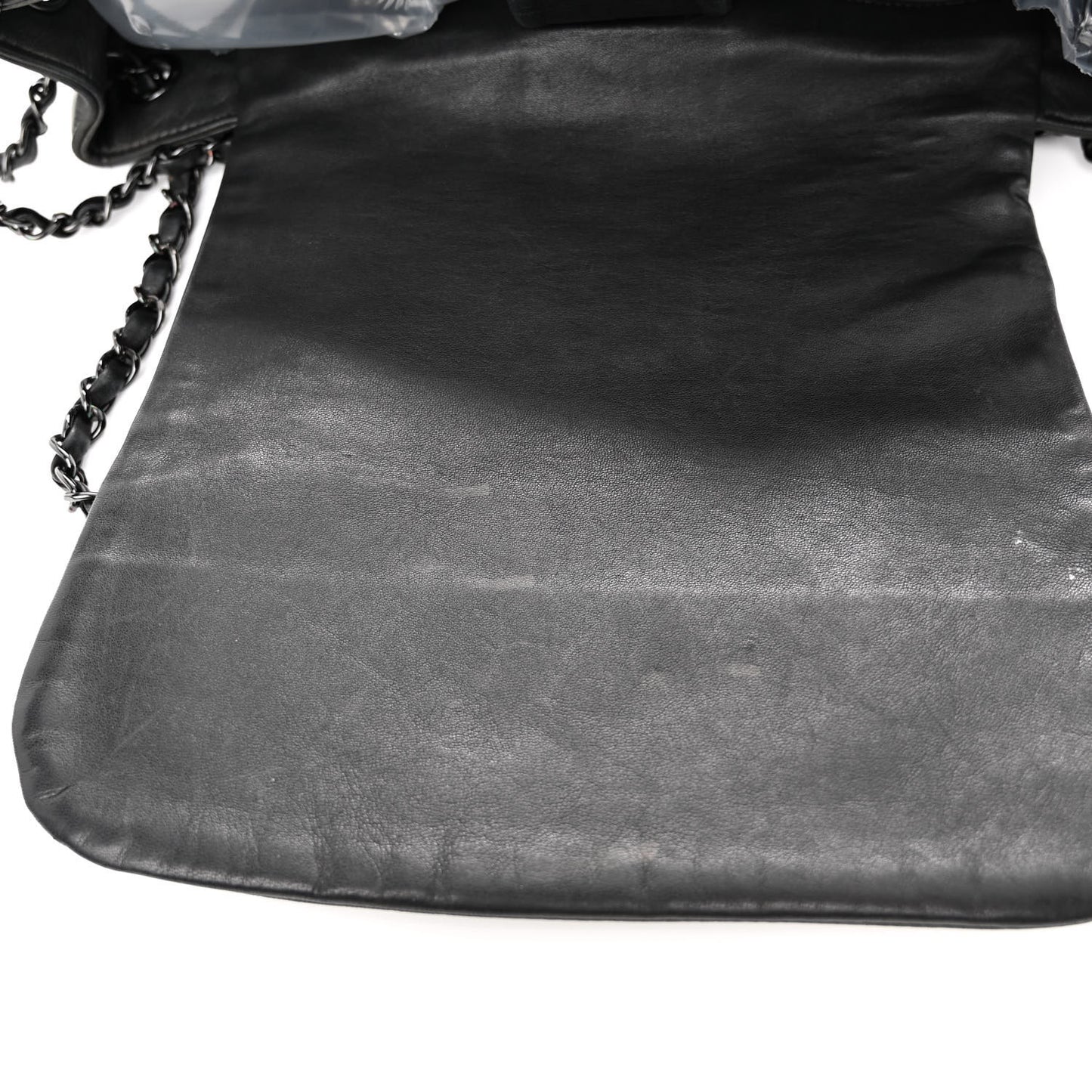 Lambskin Studded Accordion CC Flap Black