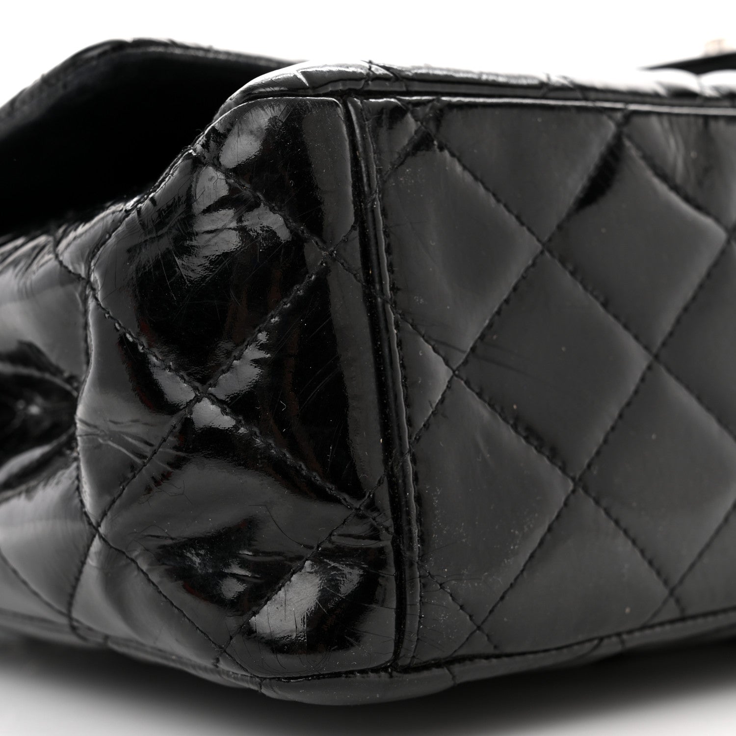 Chanel Patent Quilted Maxi Double Flap Black 9 of 22