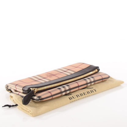 Burberry Haymarket Check Adeline Foldover Clutch Brown 4 of 9