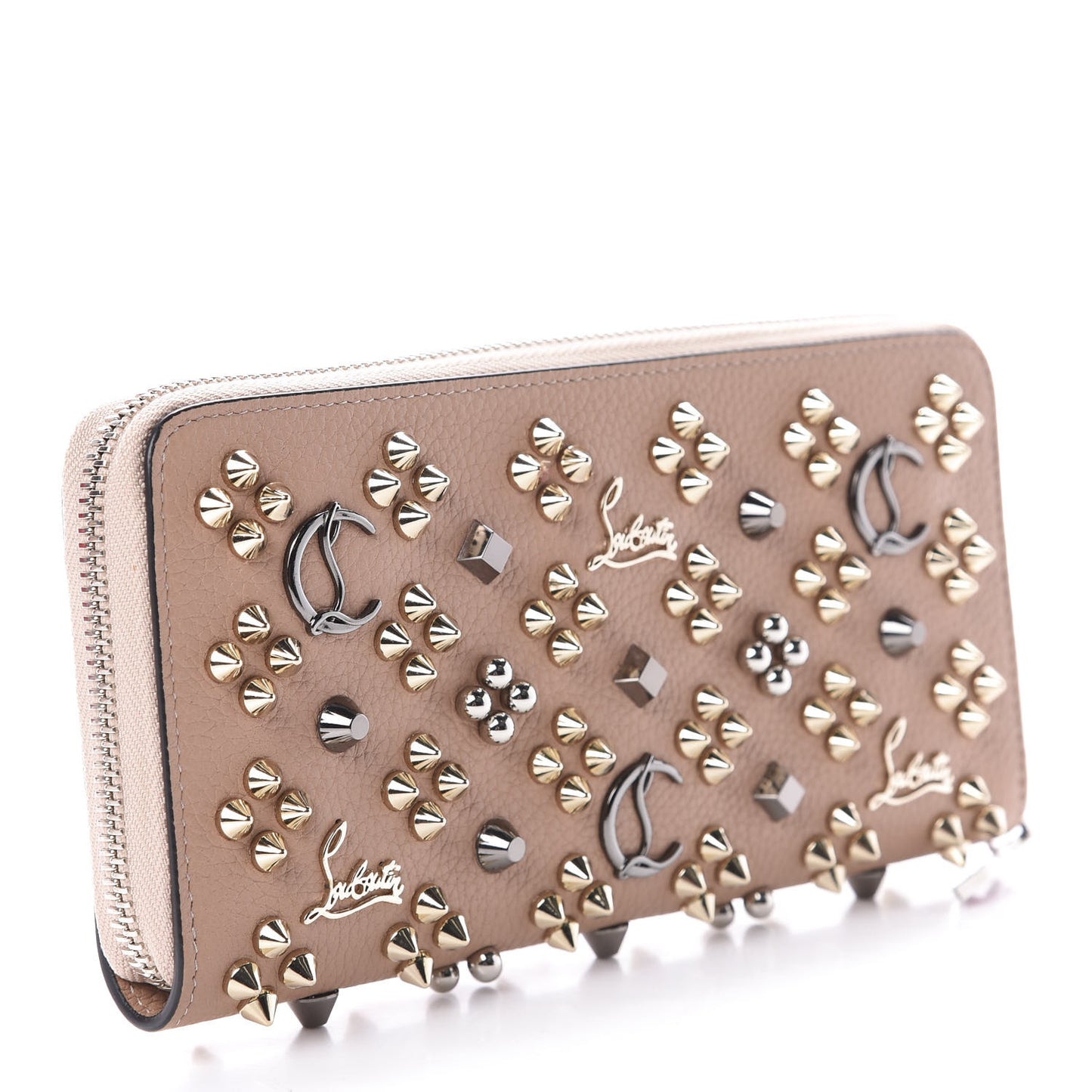 Calfskin Loubinthesky Panettone Wallet Nude Multimetal