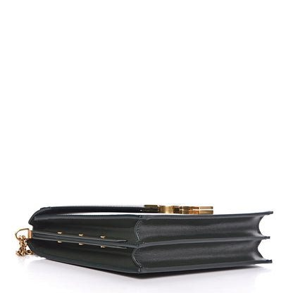 Saint Laurent Smooth Calfskin Monogram Cassandra Clasp Bag Dark Green 4 of 10