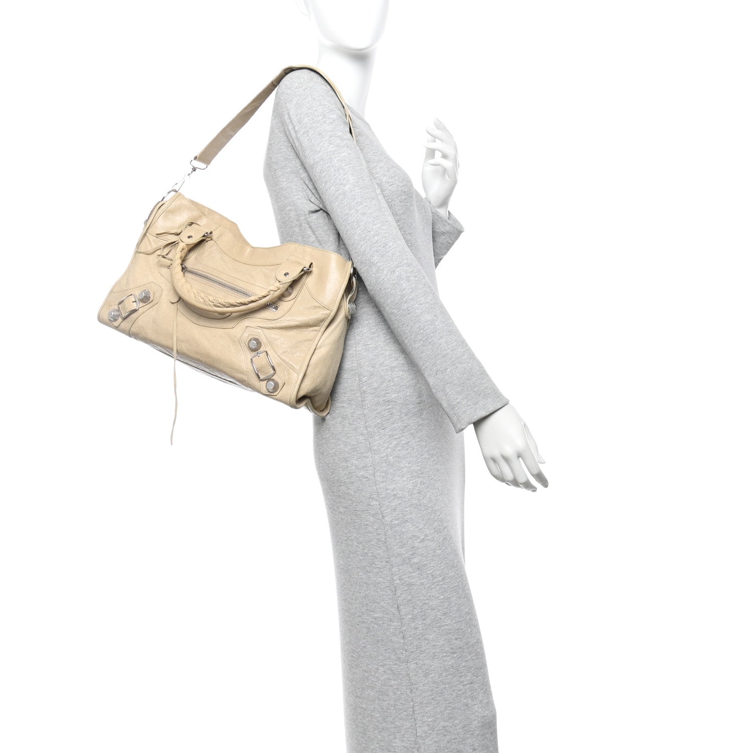 Balenciaga Agneau Giant 21 Silver Hardware City Praline 2 of 18