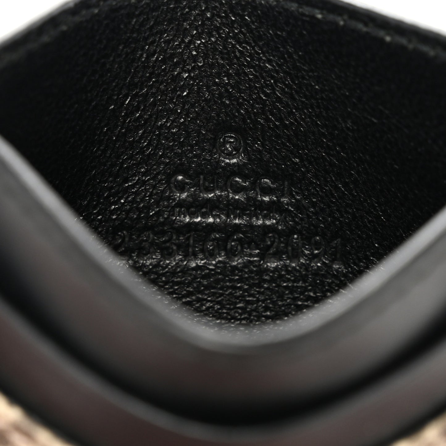 GG Supreme Monogram Bees Card Holder Black