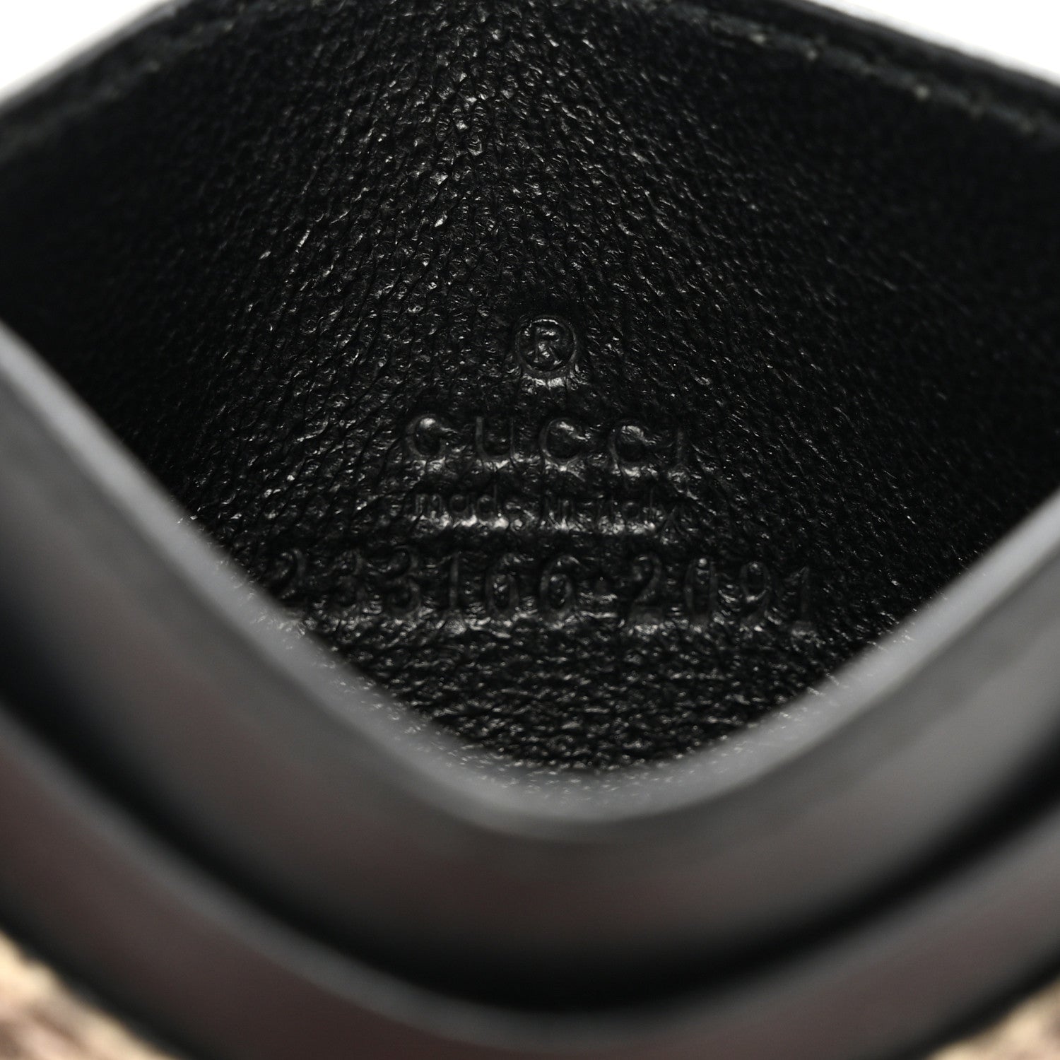 Gucci GG Supreme Monogram Bees Card Holder Black 6 of 6