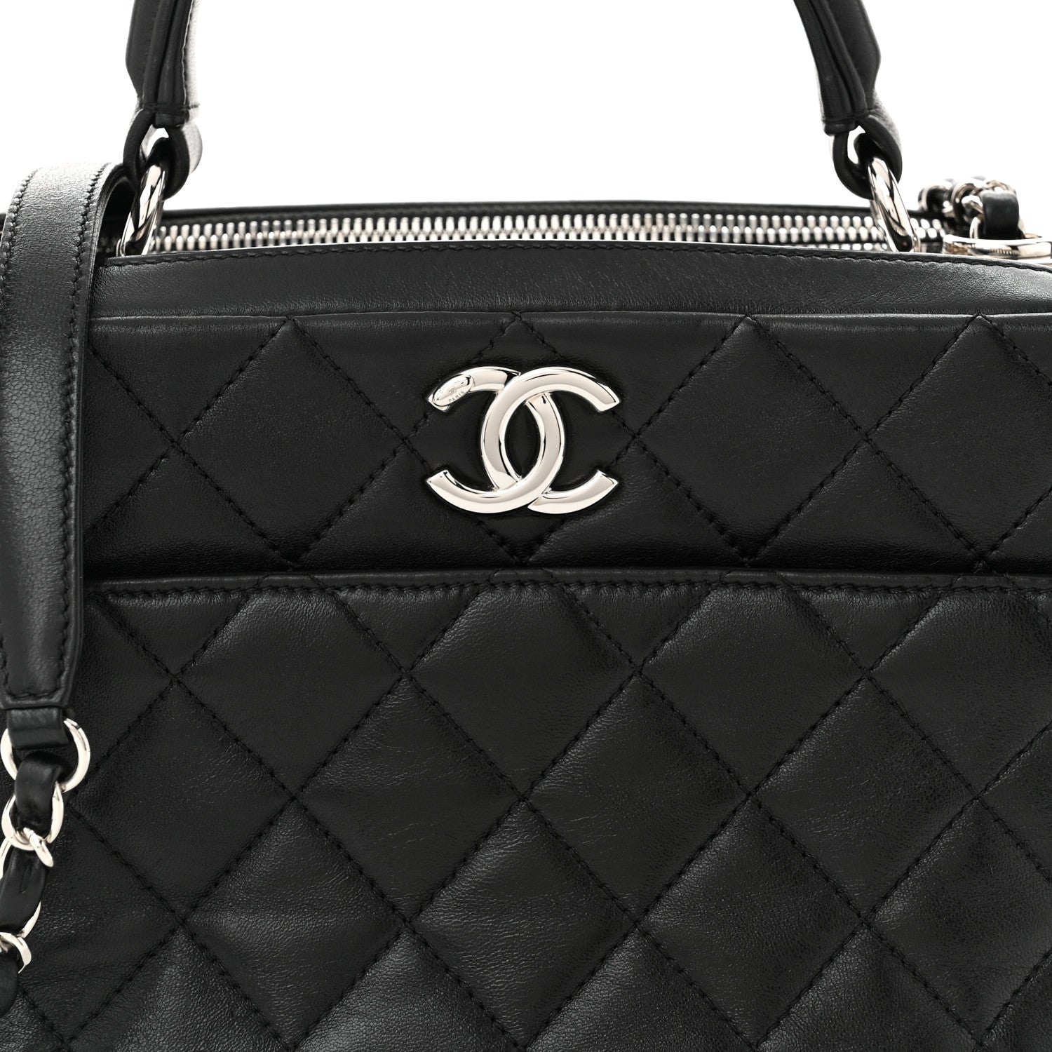 Chanel Lambskin Quilted Medium Trendy CC Bowling Bag Black 8 of 10