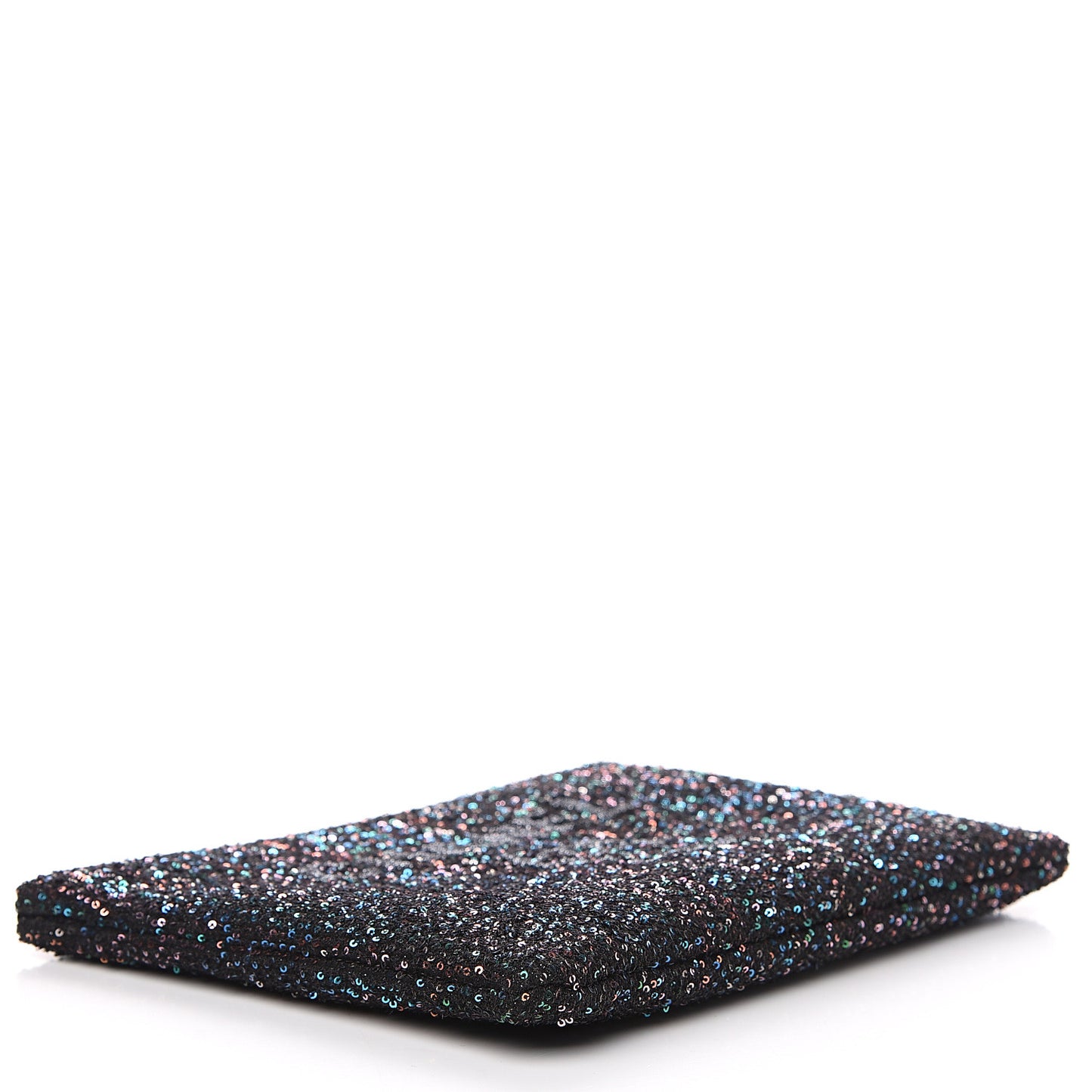 Canvas Sequin Medium Deauville Cosmetic Pouch Black
