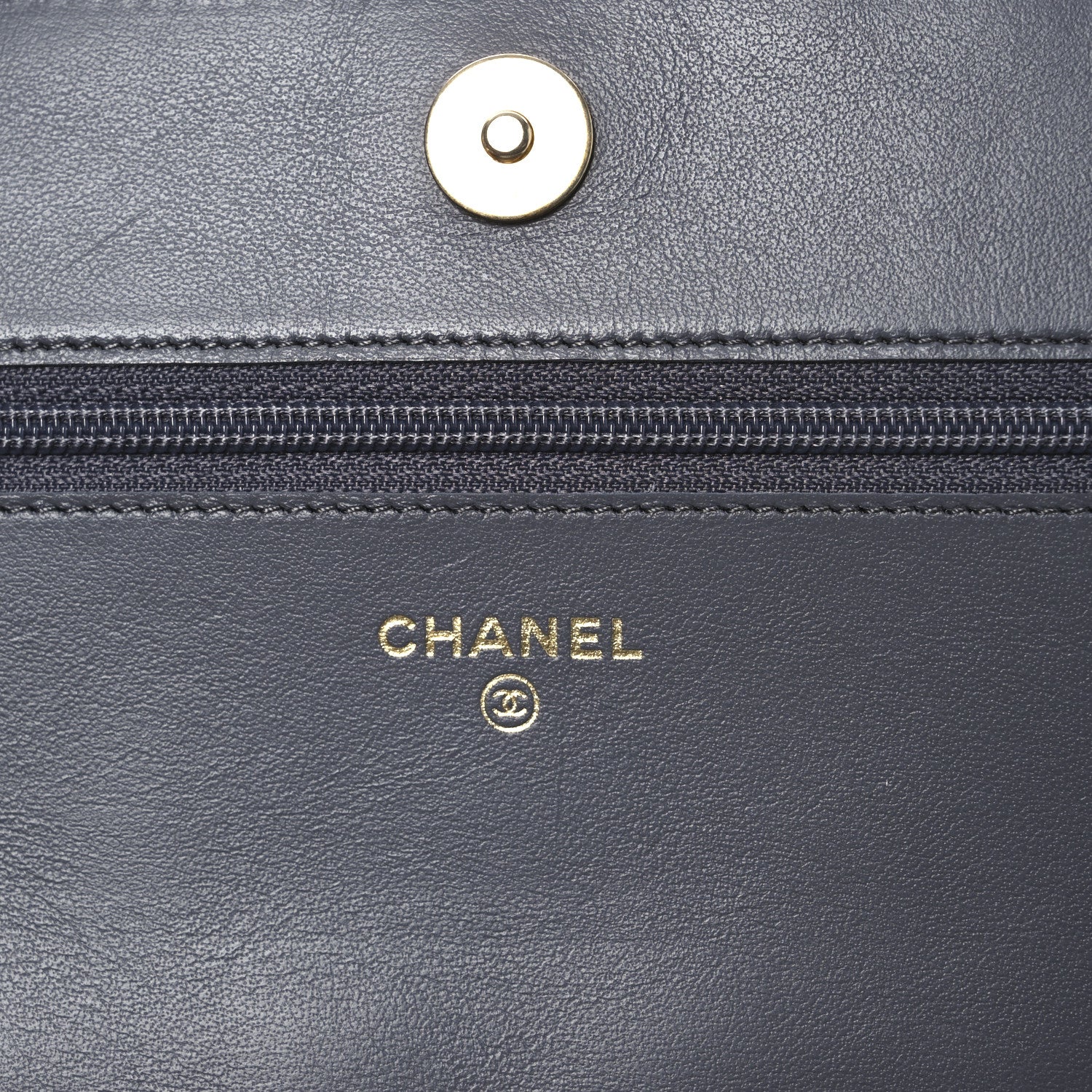 Chanel Caviar Quilted Boy Wallet On Chain WOC Grey 5 of 11