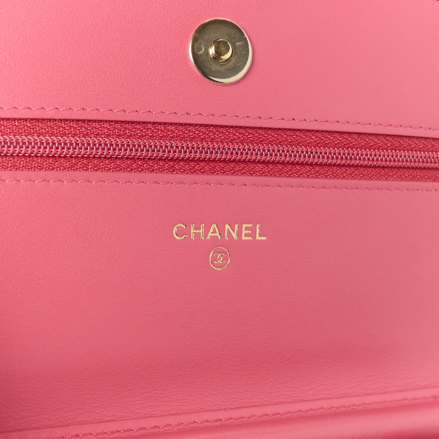 Chanel Caviar Quilted CC Filigree Wallet On Chain WOC Pink 6 of 11