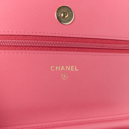 Chanel Caviar Quilted CC Filigree Wallet On Chain WOC Pink 6 of 11