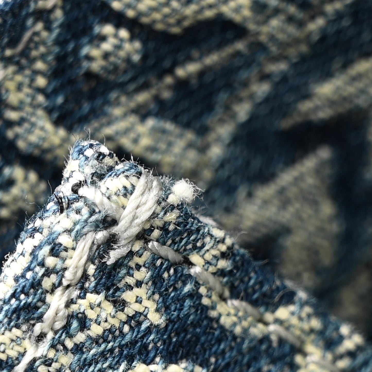 Sun Faded Denim Monogram The St Marc Mini Top Handle Bag Blue