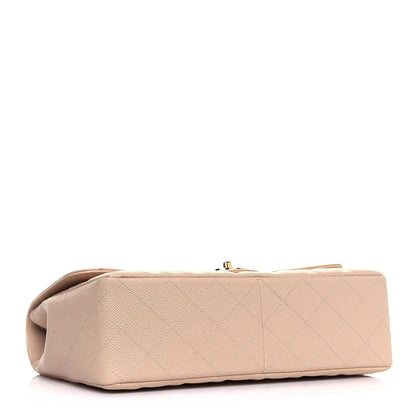 Chanel Caviar Quilted Jumbo Single Flap Beige Clair 4 of 13