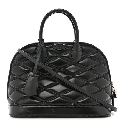Louis Vuitton Lambskin Studded Malletage Alma PM Black 1 of 10