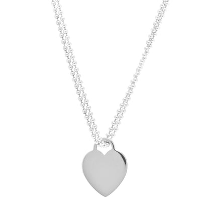 Tiffany Sterling Silver Long Return to Tiffany Heart Pendant Necklace 5 of 6