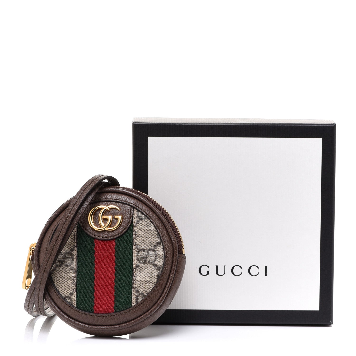 Gucci GG Supreme Monogram Web Mini Ophidia Round Bag Beige New Acero 8 of 8