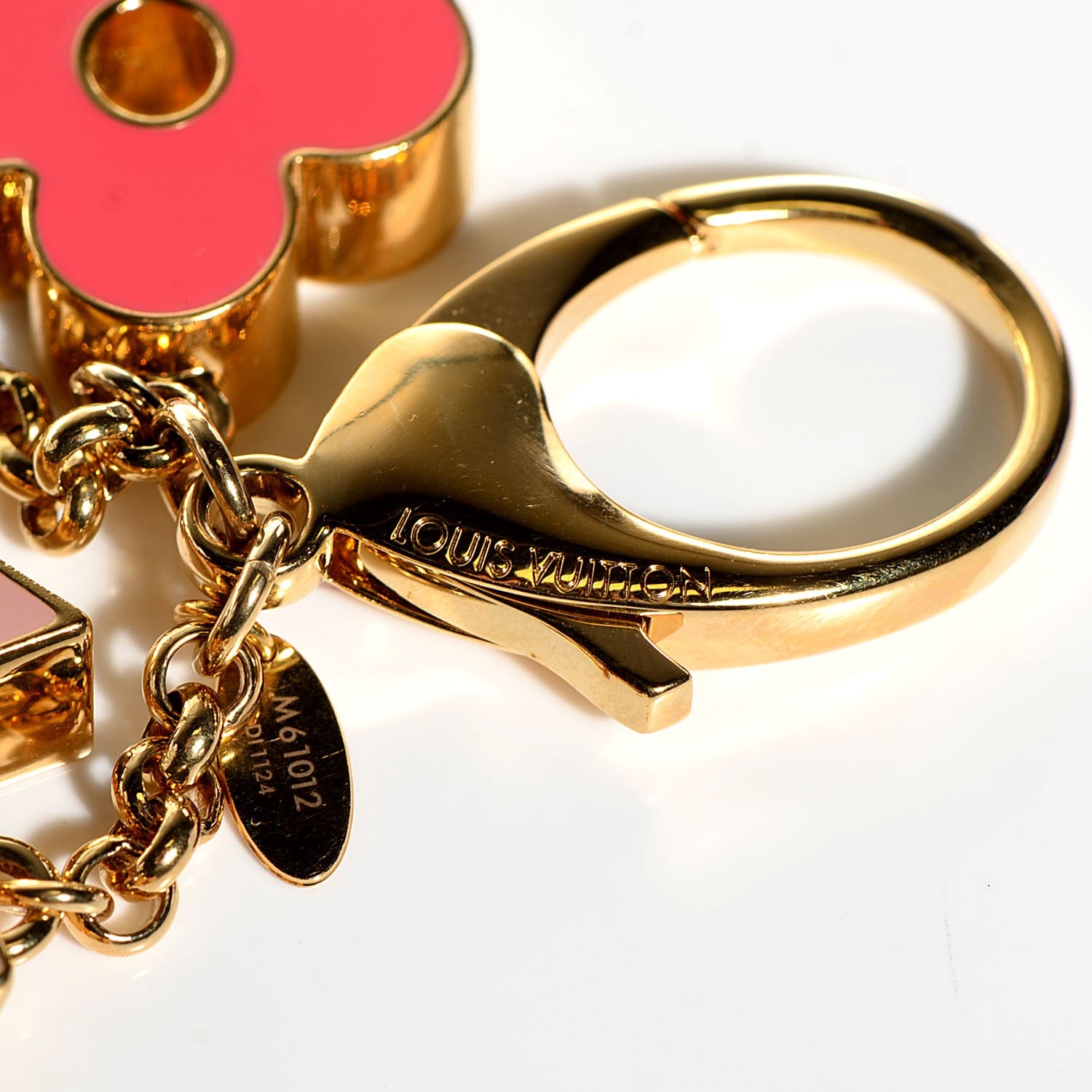 Louis Vuitton Fleur De Monogram Bag Charm Pink 3 of 6