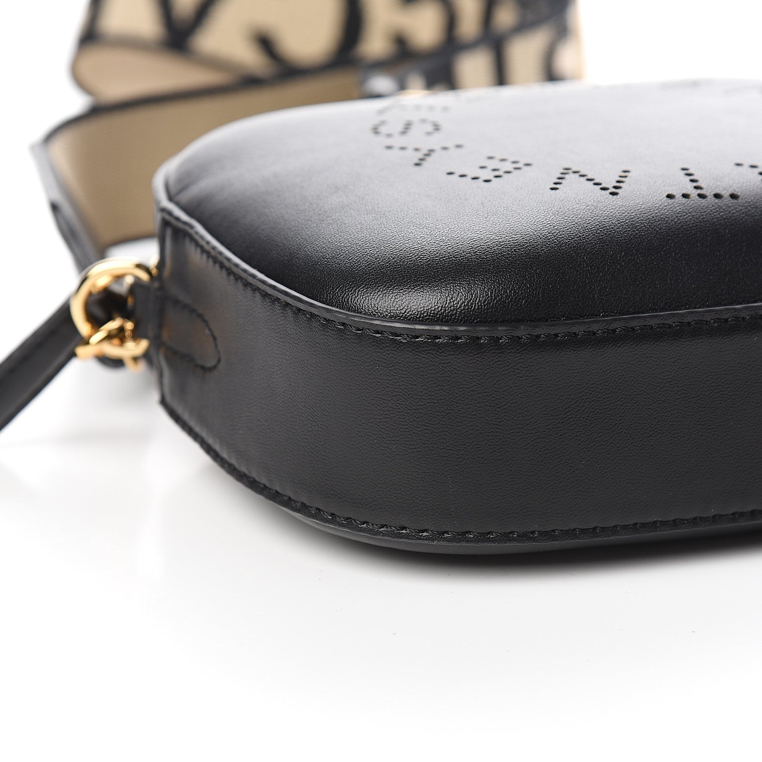 Stella McCartney Eco Alter Nappa Perforated Logo Convertible Belt Bag Black 7 of 8