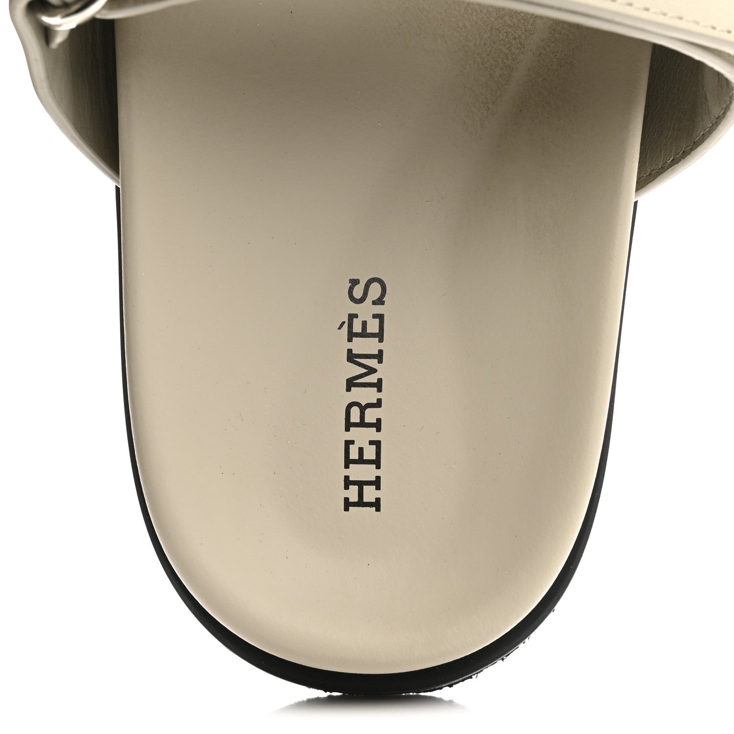 Hermes Calfskin Womens Chypre Sandals 35 Beige Mastic 7 of 12