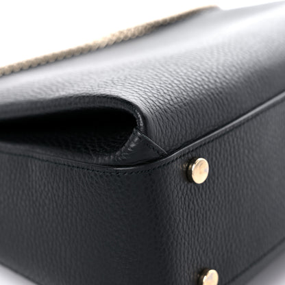 Gucci Dollar Calfskin Medium Interlocking G Top Handle Shoulder Bag Black 10 of 15
