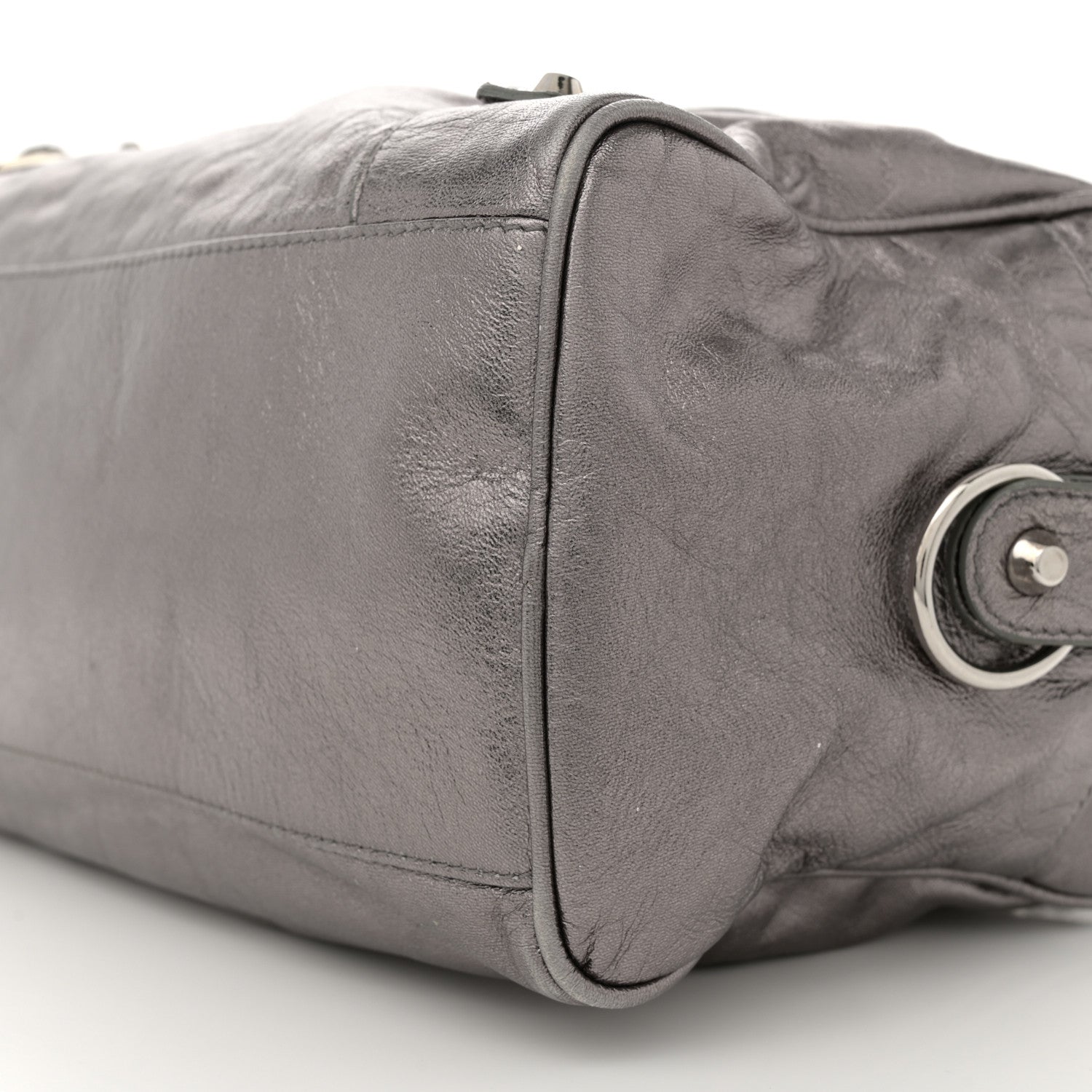 Balenciaga Agneau Classic Hardware Box Bag Metallic 11 of 13