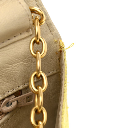 Chanel Straw Woven Quilted Flap Yellow 16 of 21