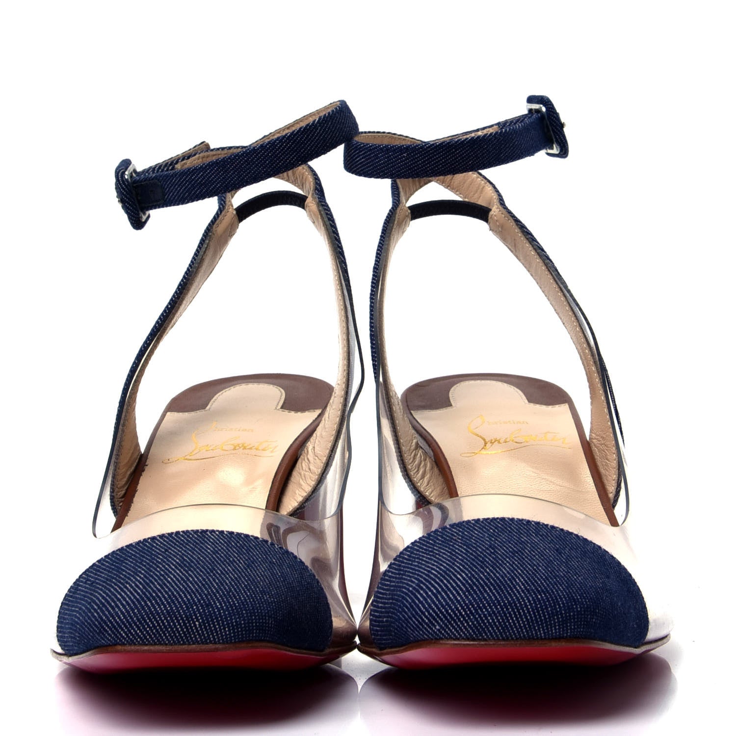Christian Louboutin Denim PVC Asticocotte 55 Pumps 36.5 Version Denim Noce Luc 2 of 5