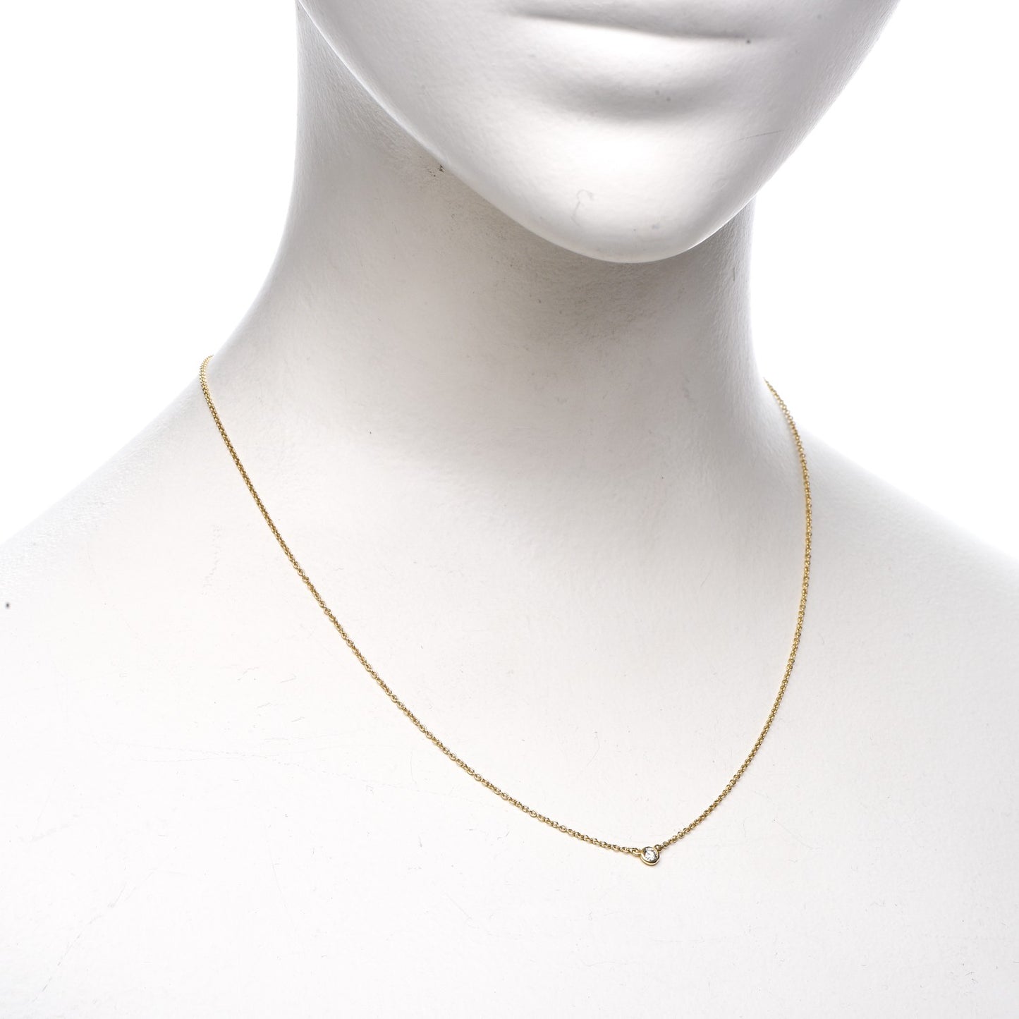 18K Yellow Gold Diamond .10ct Elsa Peretti Diamonds by the Yard Pendant Necklace