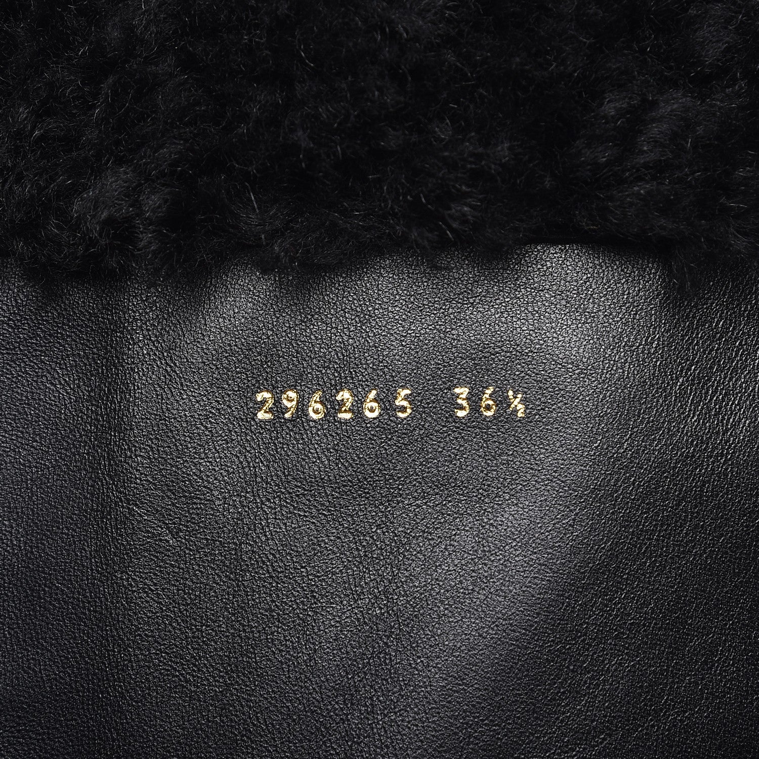 Gucci Microguccissima Shearling High Wedge Boots 36.5 Black 13 of 14