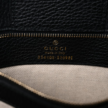 Gucci Pebbled Calfskin Small Swing Tote Black 6 of 23