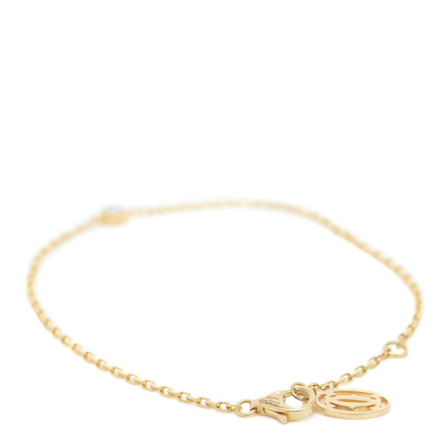 Cartier 18K Yellow Gold Diamond SM D'Amour Bracelet 5 of 12