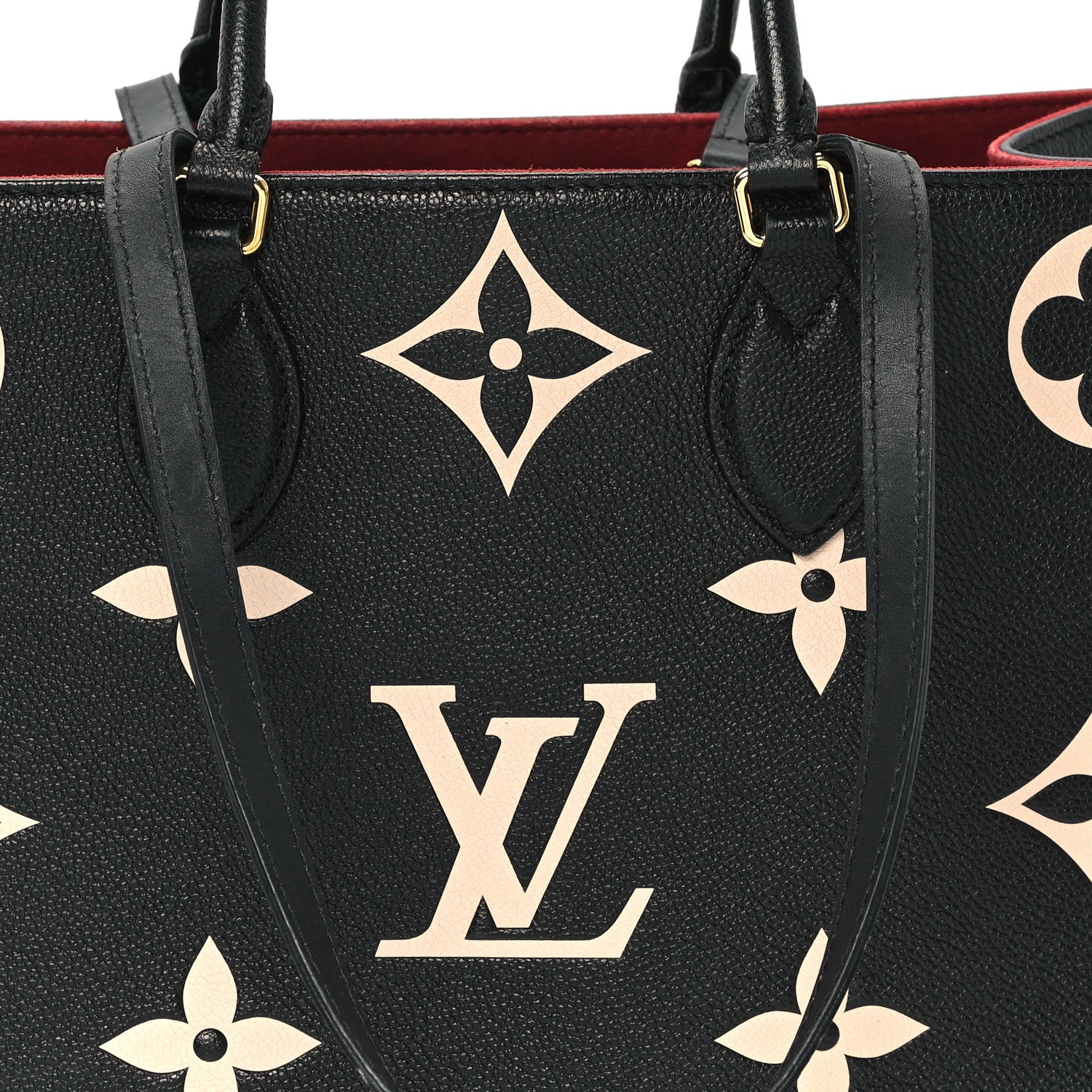 Louis Vuitton Empreinte Monogram Giant Onthego MM Black Beige 7 of 10