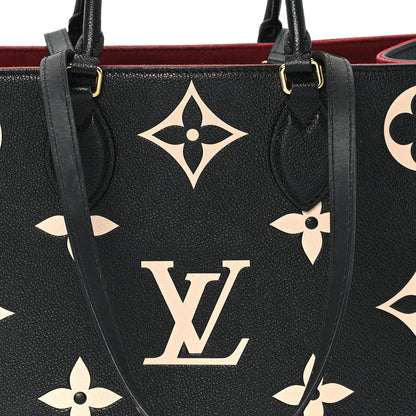 Louis Vuitton Empreinte Monogram Giant Onthego MM Black Beige 7 of 10