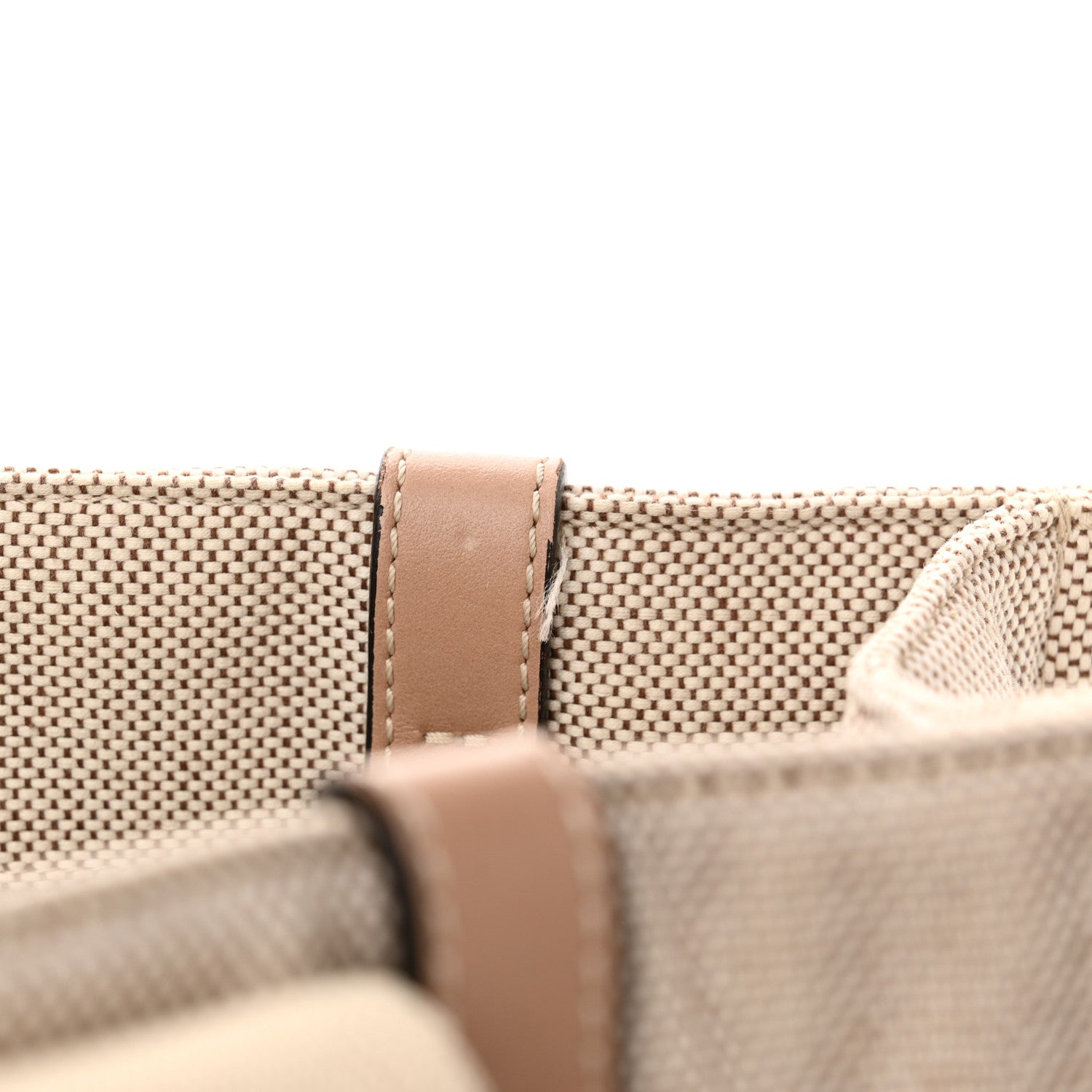 Chloe Linen Calfskin Medium Woody Ribbon Tote Argil Brown 12 of 14
