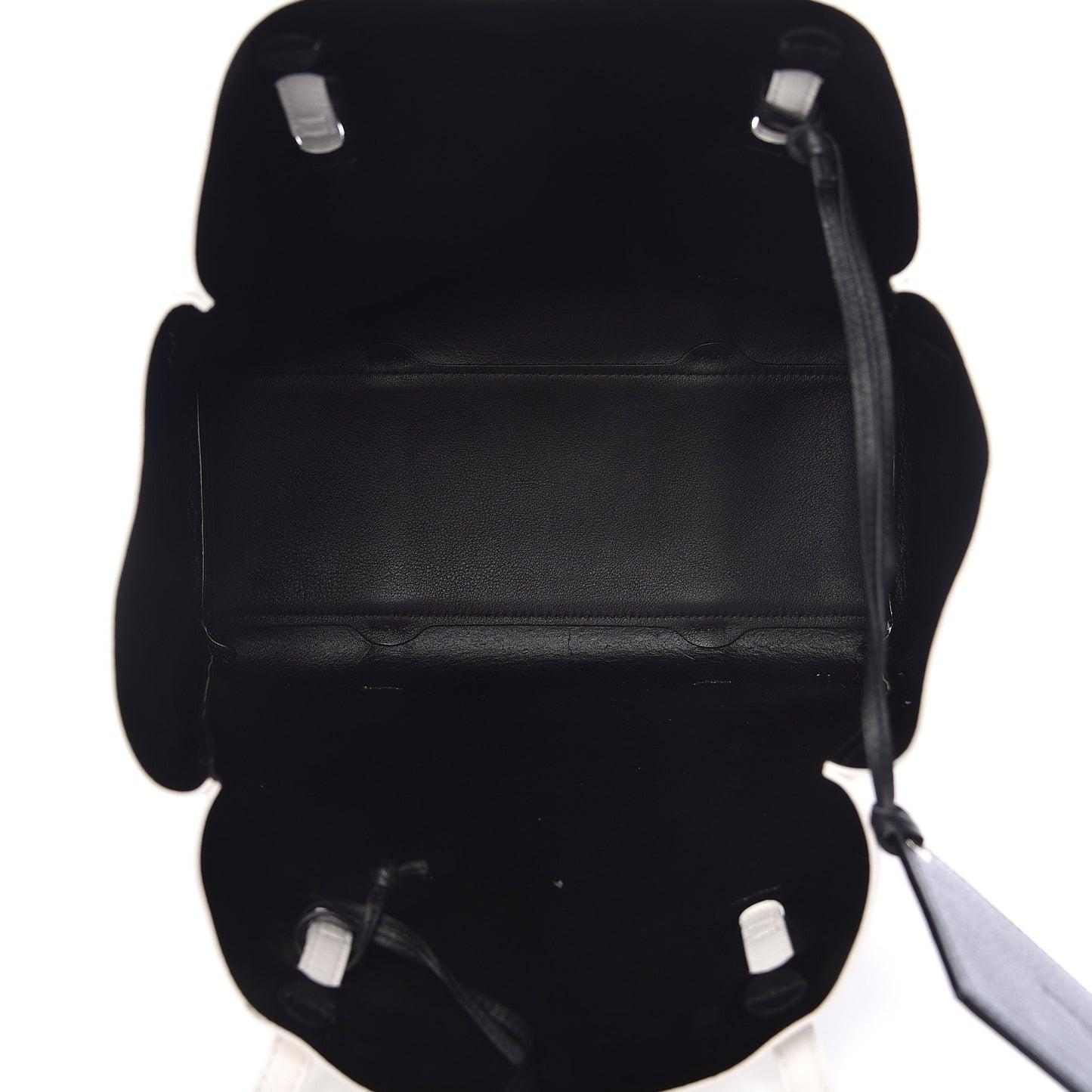 Calfskin Logo Strap Small Everyday Tote White Black