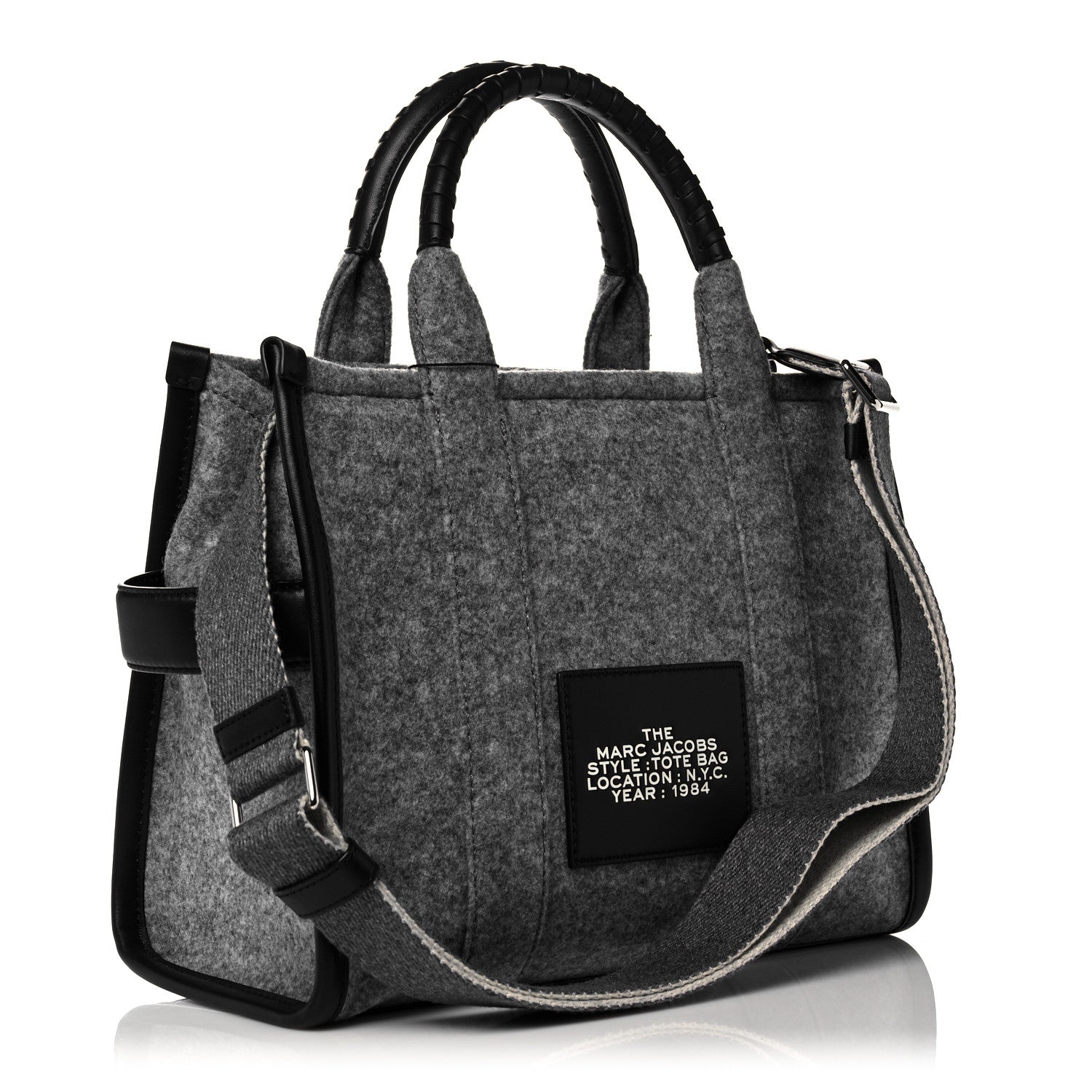 Marc Jacobs Felt Small The Tote Bag Heather Gray 3 of 11