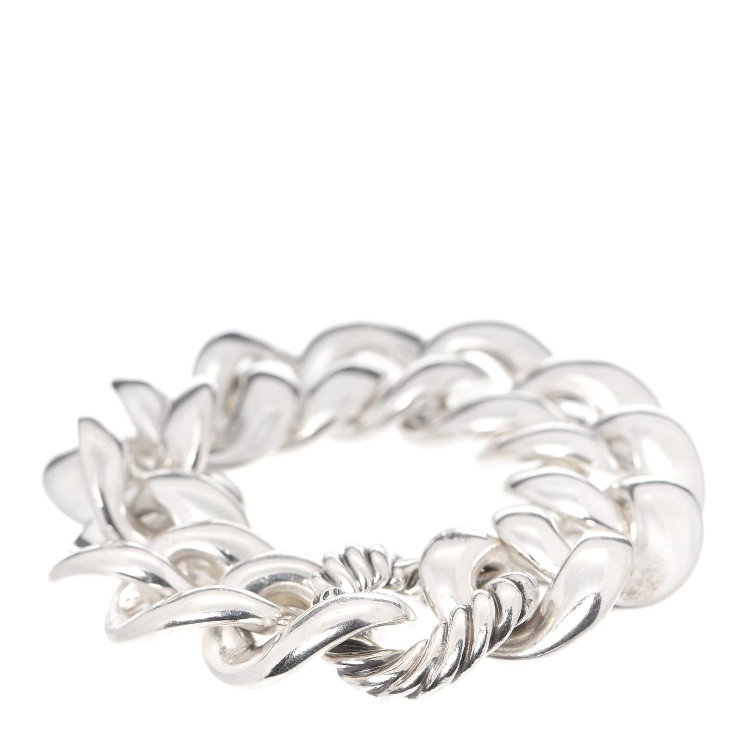 David Yurman Sterling Silver Cordelia Curb Link Bracelet 3 of 4