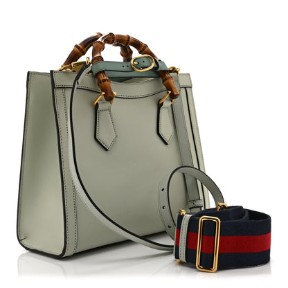 Gucci Charisma Calfskin Gucci Embossed Web Diana Tote Bag Salvy Green 3 of 11