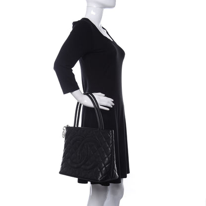 Chanel Caviar Quilted Medallion Tote Black 2 of 10