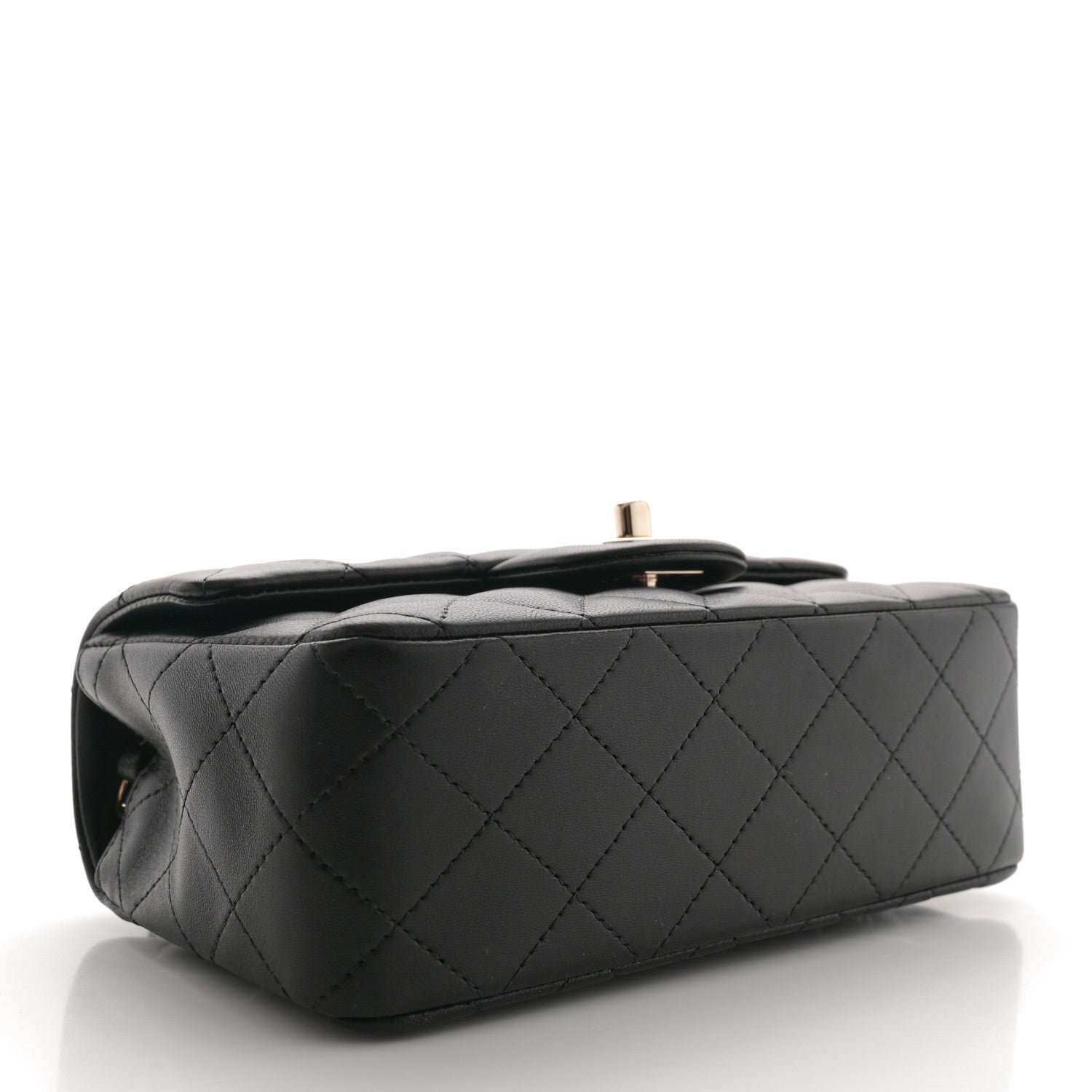 Chanel Lambskin Quilted Mini Rectangular Flap Black 4 of 10