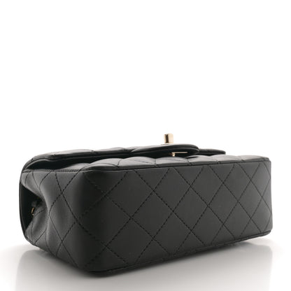 Chanel Lambskin Quilted Mini Rectangular Flap Black 4 of 10
